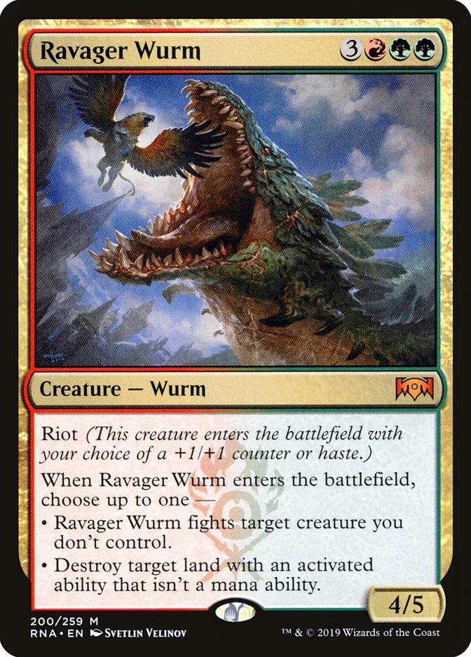 Ravager Wurm RNA-200 Ravnica Allegiance Magic card