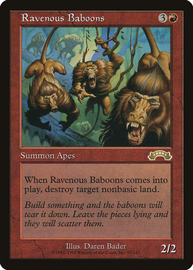 Ravenous Baboons EXO-97 Exodus Magic card