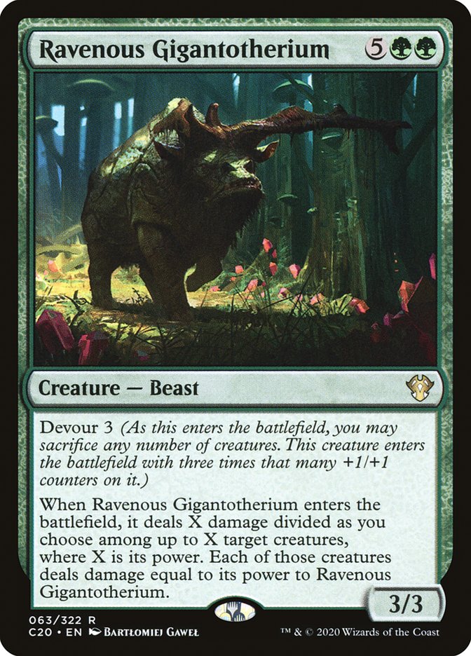 Ravenous Gigantotherium C20-63 Commander 2020 Magic card