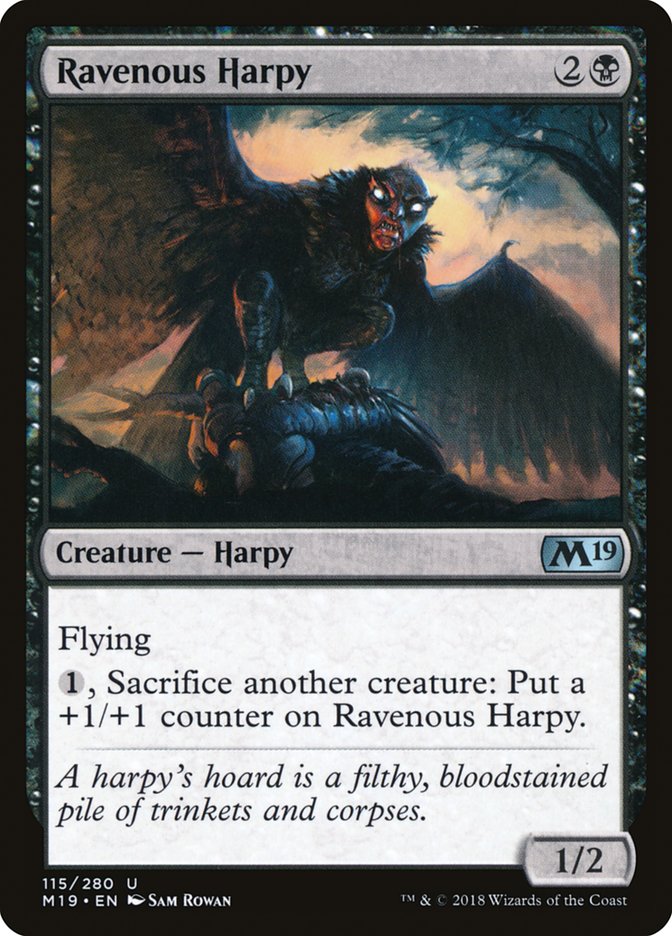 Ravenous Harpy M19-115 Core Set 2019 Magic card