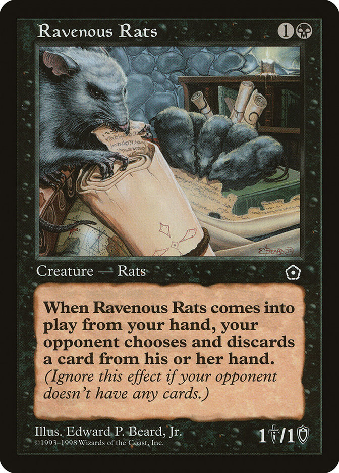 Ravenous Rats P02-87 Portal Second Age Magic card