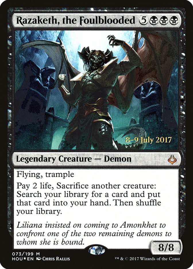 Razaketh, the Foulblooded PHOU-73S Hour of Devastation Promos Magic card