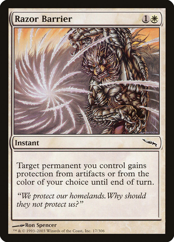 Razor Barrier MRD-17 Mirrodin Magic card