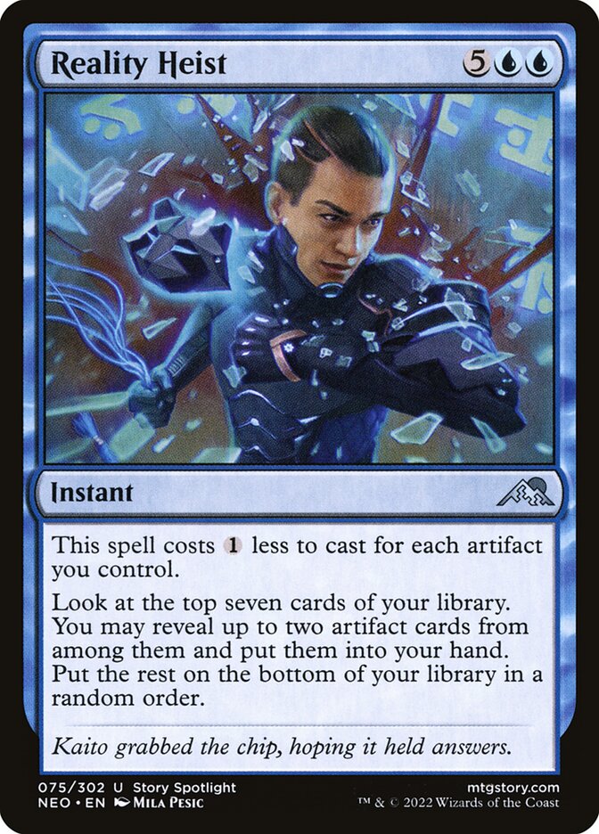 Reality Heist NEO-75 Kamigawa: Neon Dynasty Magic card