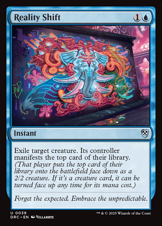 Reality Shift DRC-39 Aetherdrift Commander Magic card