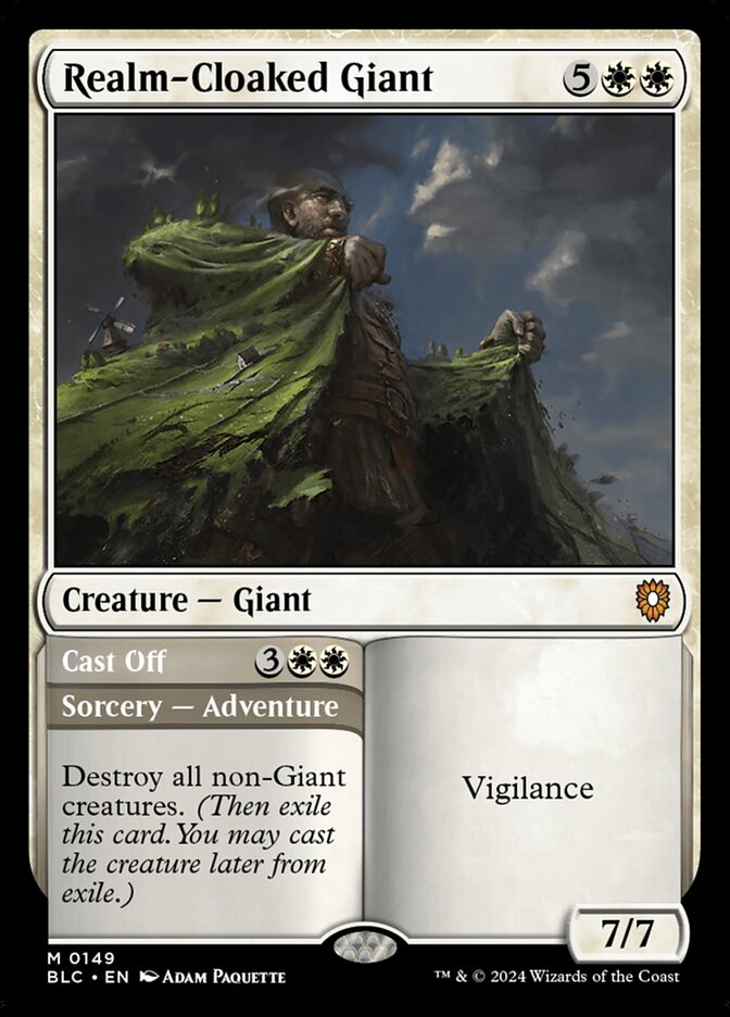 Realm-Cloaked Giant // Cast Off BLC-149 Bloomburrow Commander Magic card