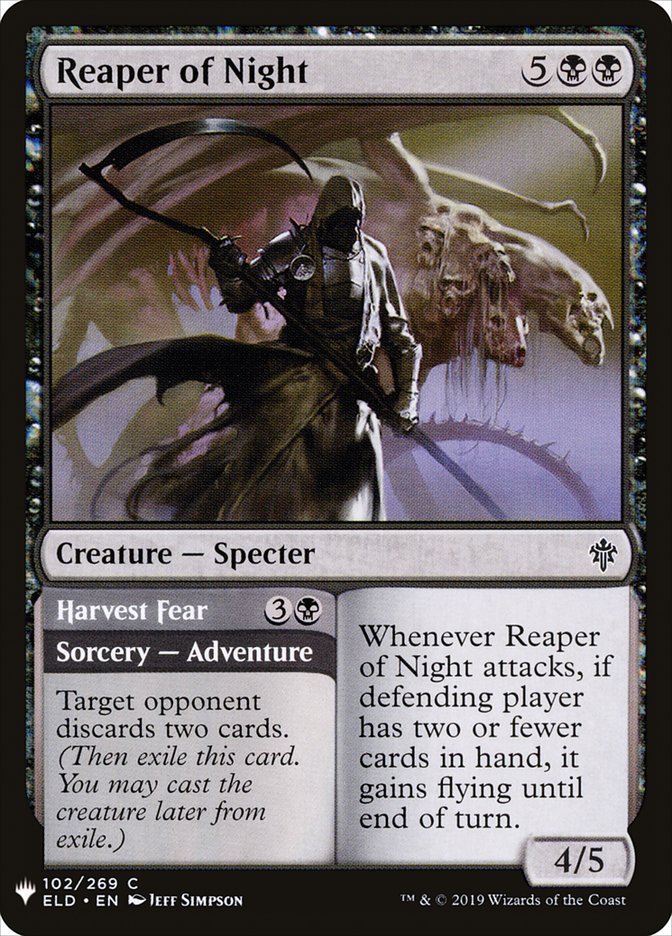 Reaper of Night // Harvest Fear PLST-ELD-102 The List Magic card
