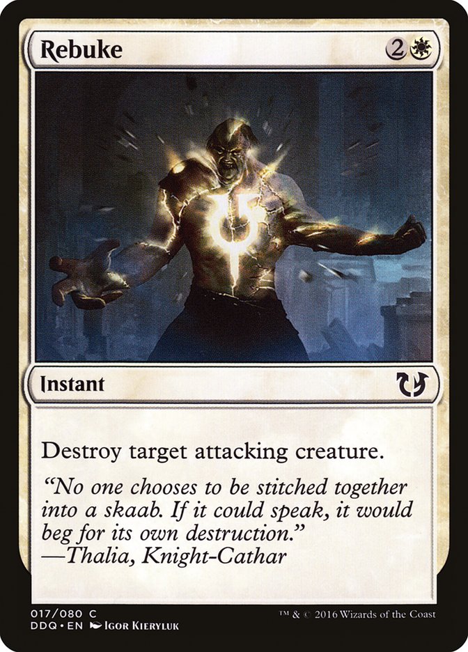 Rebuke DDQ-17 Duel Decks: Blessed vs. Cursed Magic card