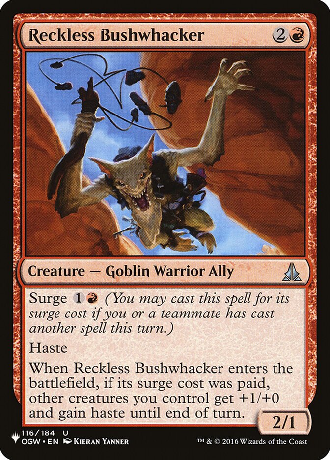 Reckless Bushwhacker PLST-OGW-116 The List Magic card
