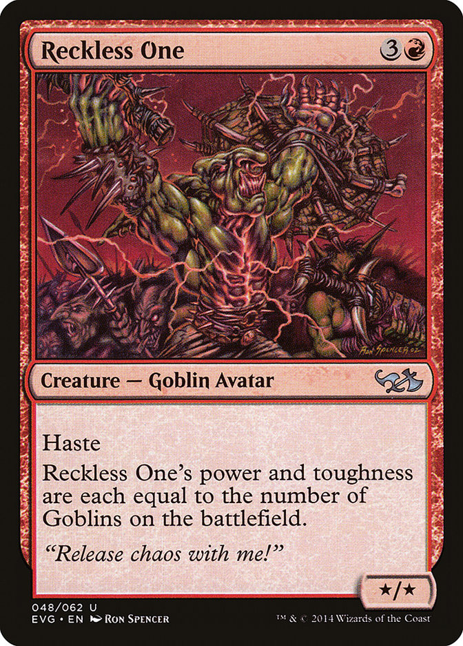 Reckless One EVG-48 Duel Decks Anthology: Elves vs. Goblins Magic card