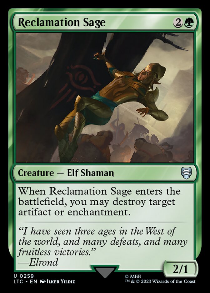 Reclamation Sage LTC-259 Tales of Middle-earth Commander Magic card
