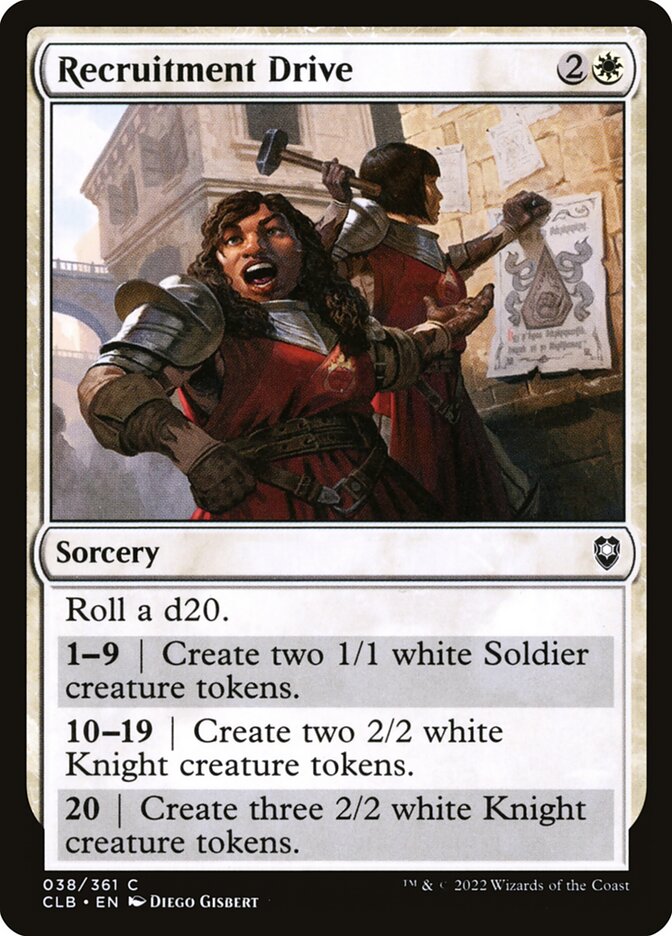 Recruitment Drive CLB-38 Commander Legends: Battle for Baldur's Gate Magic card