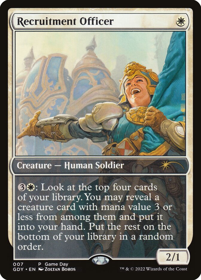 Recruitment Officer GDY-7 Game Day Promos Magic card