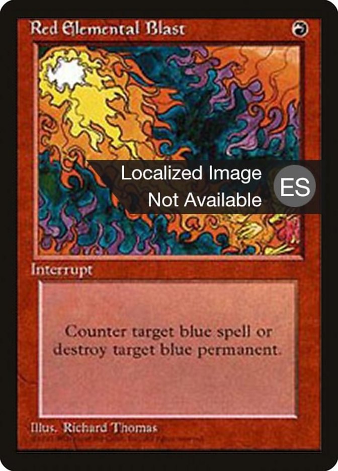 Red Elemental Blast 4BB-218 Fourth Edition Foreign Black Border Magic card