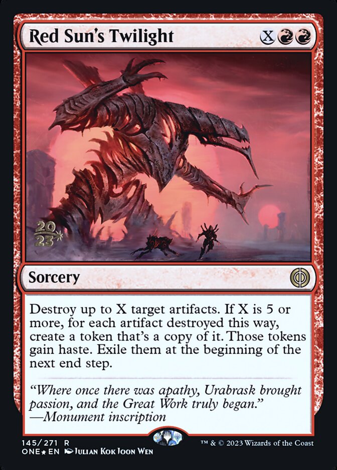 Red Sun's Twilight PONE-145S Phyrexia: All Will Be One Promos Magic card