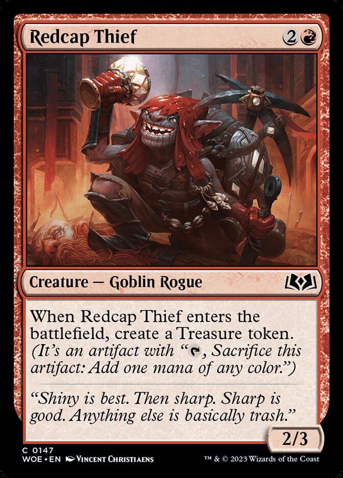 Redcap Thief WOE-147 Wilds of Eldraine Magic card