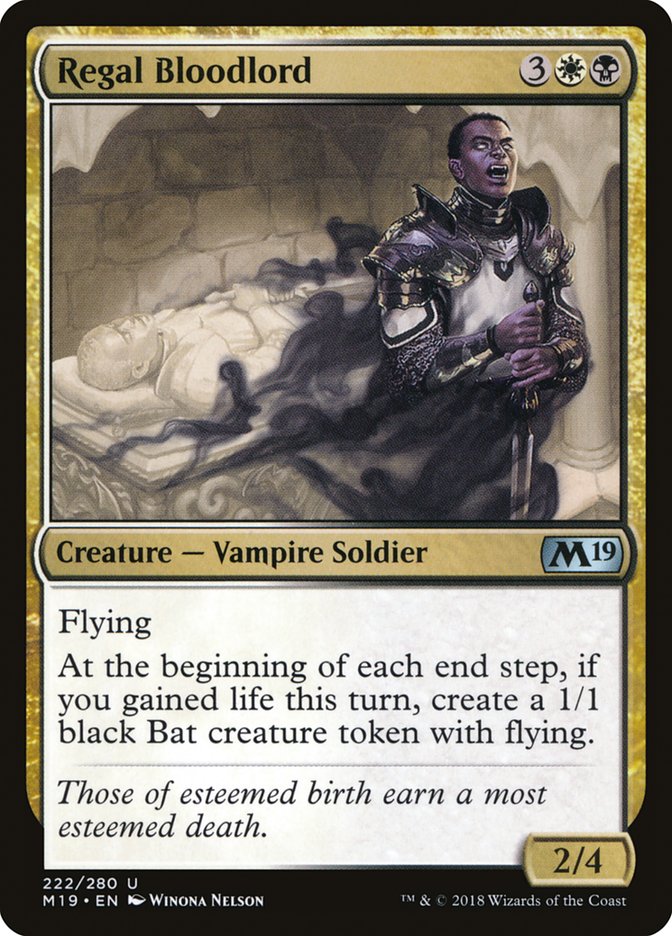 Regal Bloodlord M19-222 Core Set 2019 Magic card
