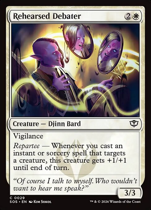 Rehearsed Debater SOS-29 Secrets of Strixhaven Magic card