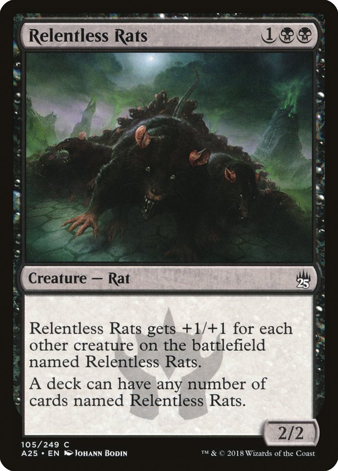 Relentless Rats A25-105 Masters 25 Magic card