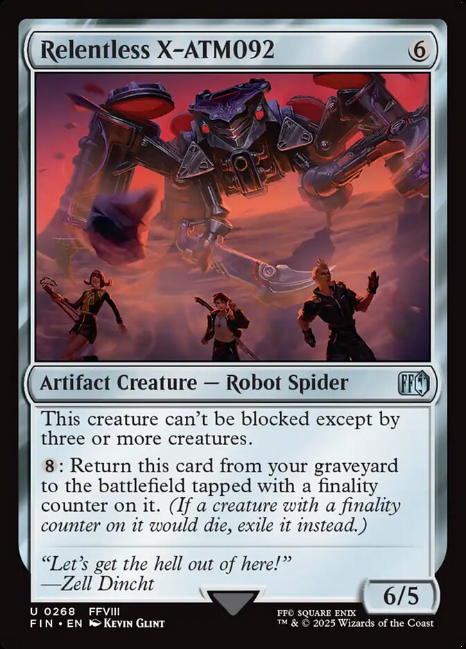 Relentless X-ATM092 FIN-268 Final Fantasy Magic card