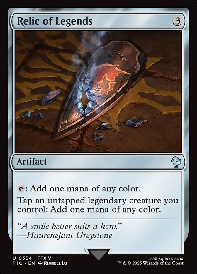Relic of Legends FIC-354 Final Fantasy Commander Magic card