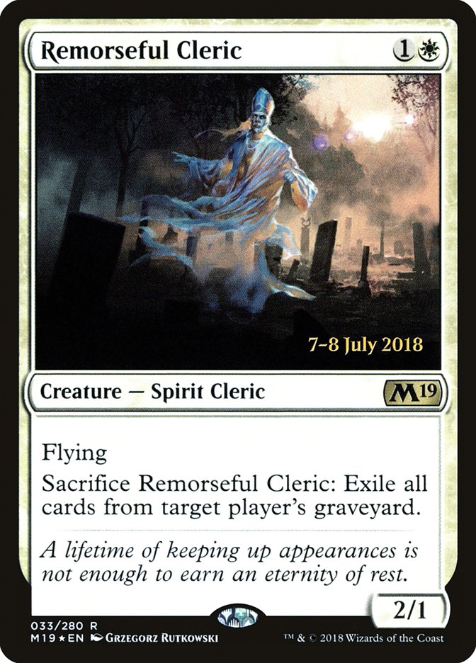 Remorseful Cleric PM19-33S Core Set 2019 Promos Magic card