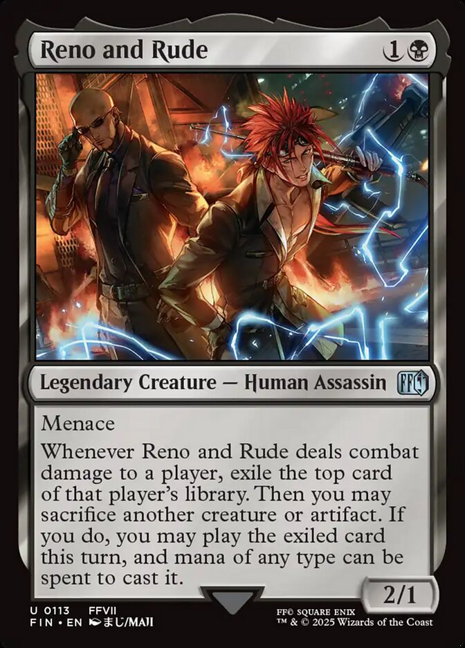 Reno and Rude FIN-113 Final Fantasy Magic card