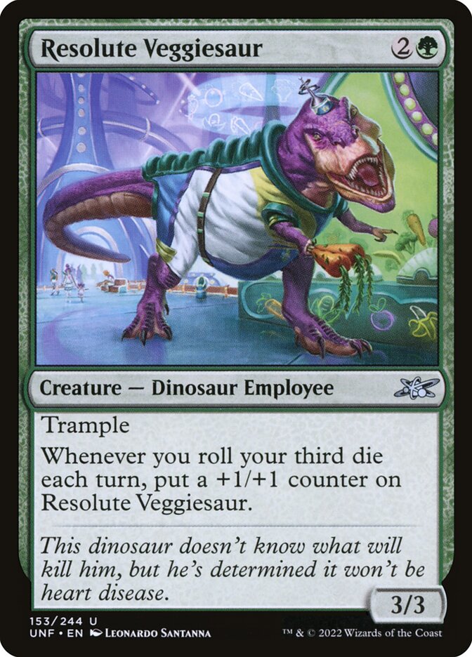 Resolute Veggiesaur UNF-153 Unfinity Magic card