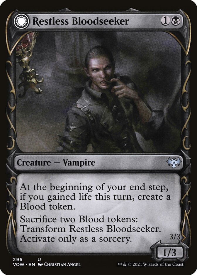 Restless Bloodseeker // Bloodsoaked Reveler VOW-295 Innistrad: Crimson Vow Magic card