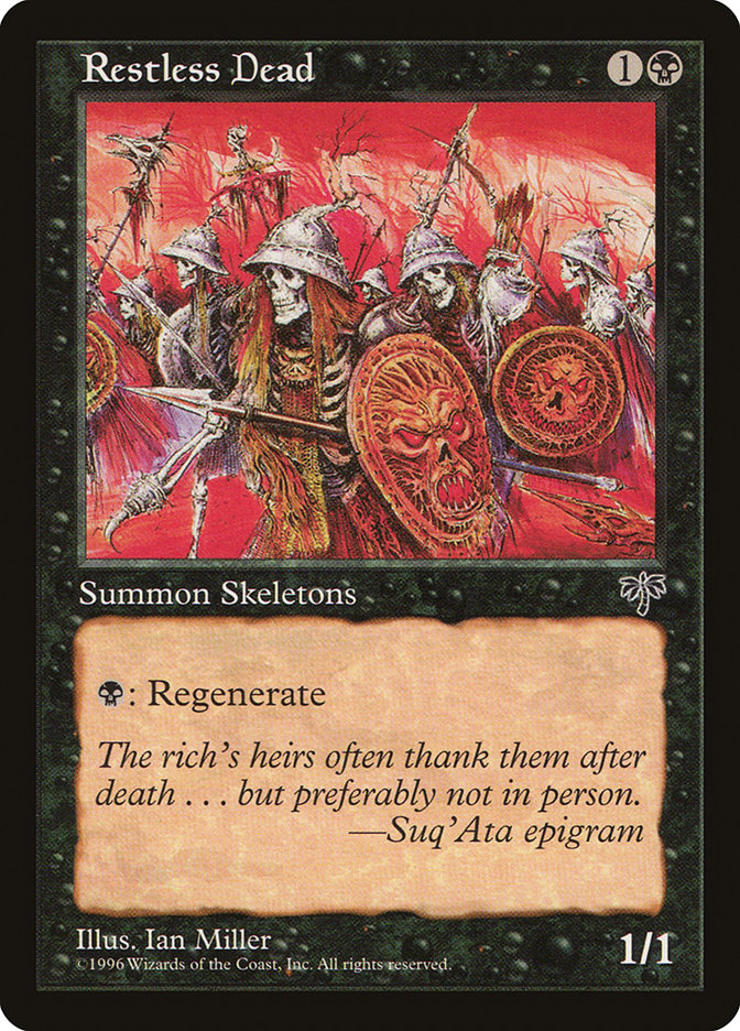 Restless Dead MIR-138 Mirage Magic card