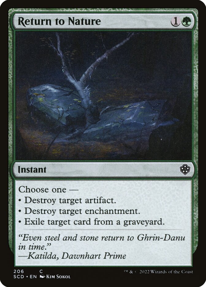 Return to Nature SCD-206 Starter Commander Decks Magic card