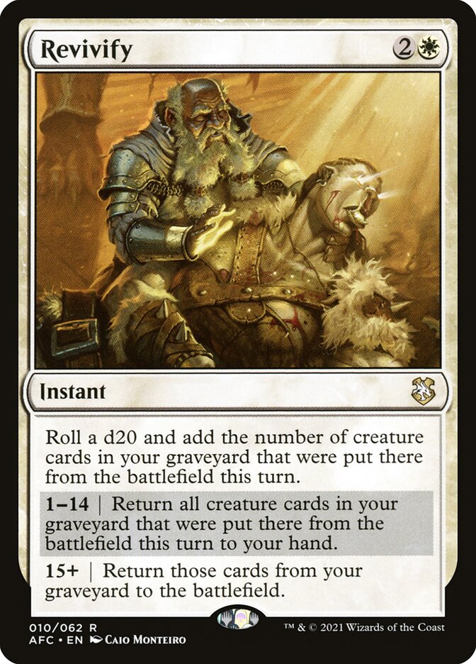 Revivify AFC-10 Forgotten Realms Commander Magic card