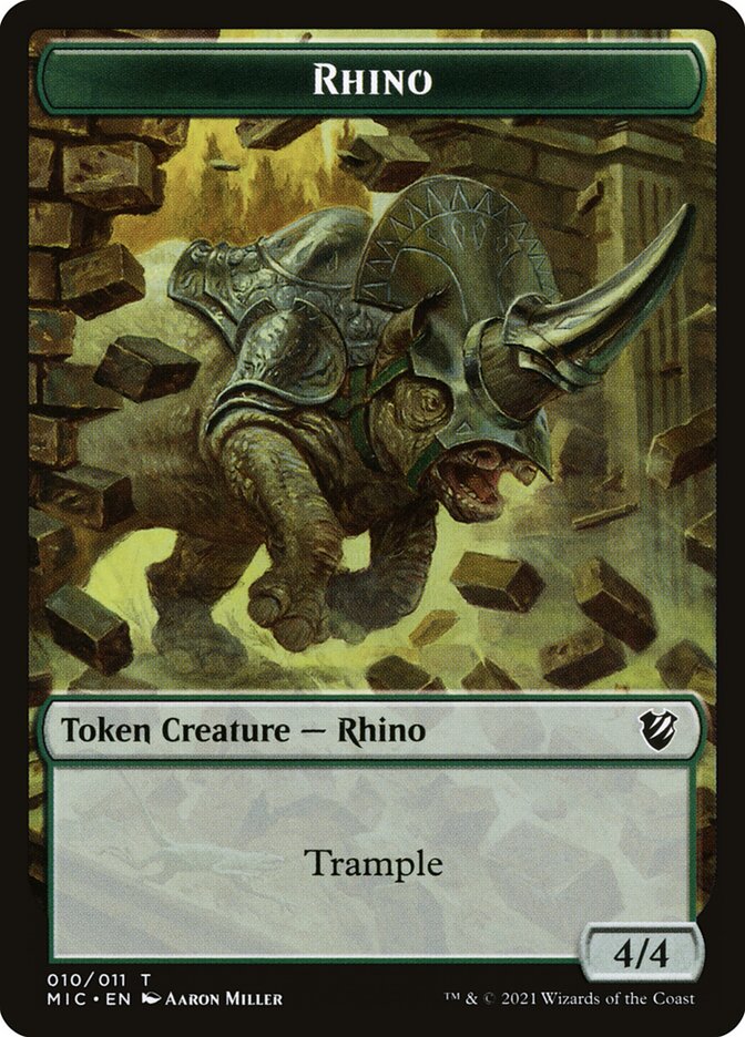 Rhino TMIC-10 Midnight Hunt Commander Tokens Magic card
