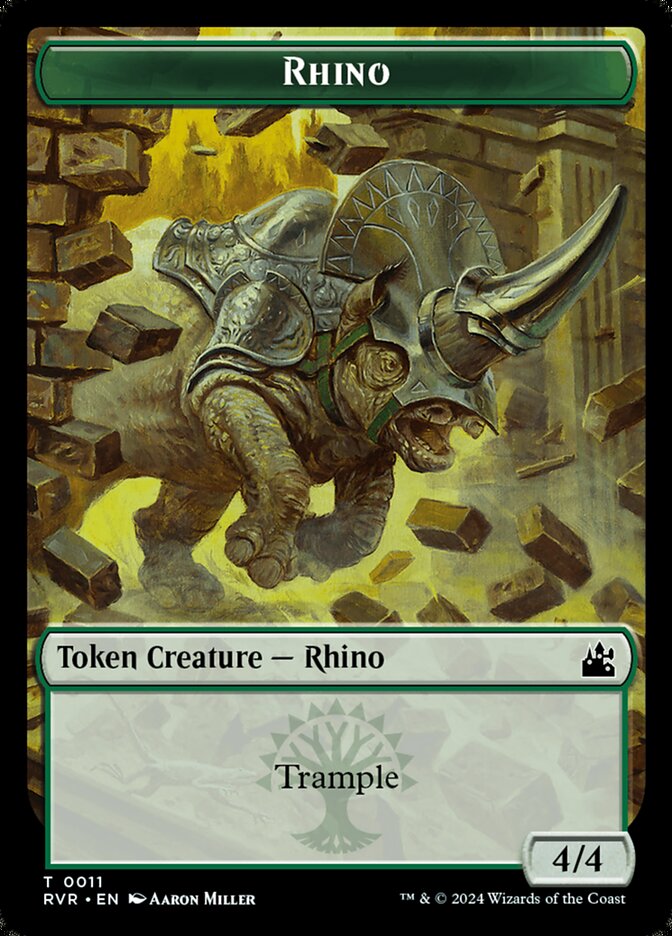 Rhino TRVR-11 Ravnica Remastered Tokens Magic card