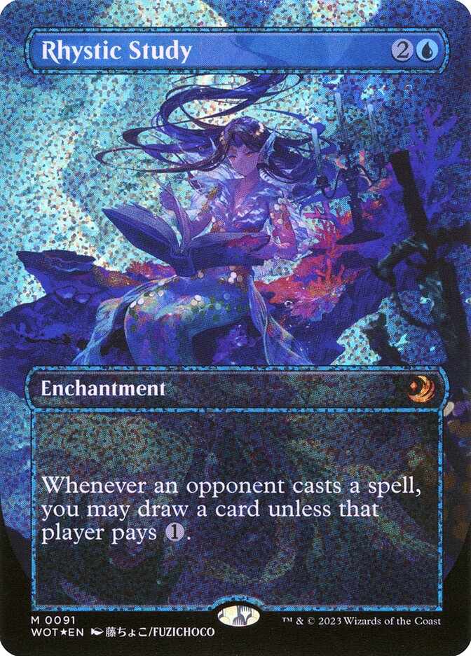Rhystic Study WOT-91 Wilds of Eldraine: Enchanting Tales Magic card