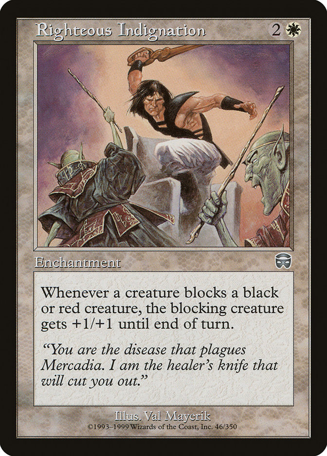 Righteous Indignation MMQ-46 Mercadian Masques Magic card