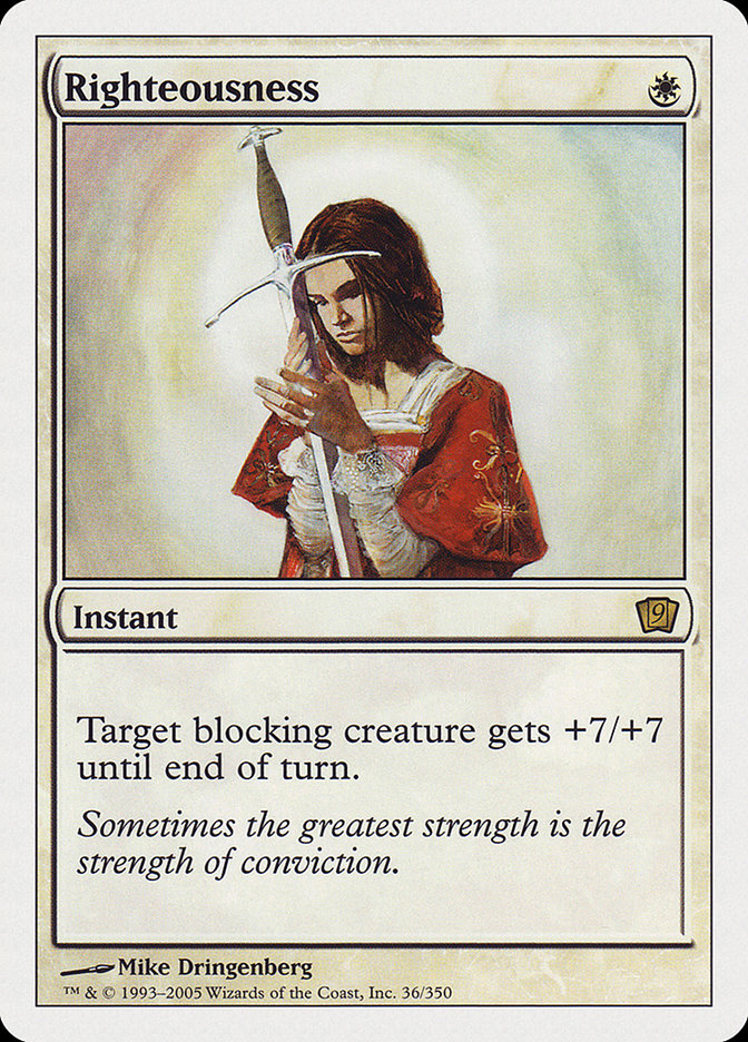 Righteousness 9ED-36 Ninth Edition Magic card
