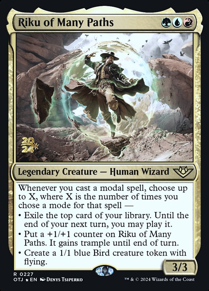Riku of Many Paths POTJ-227S Outlaws of Thunder Junction Promos Magic card