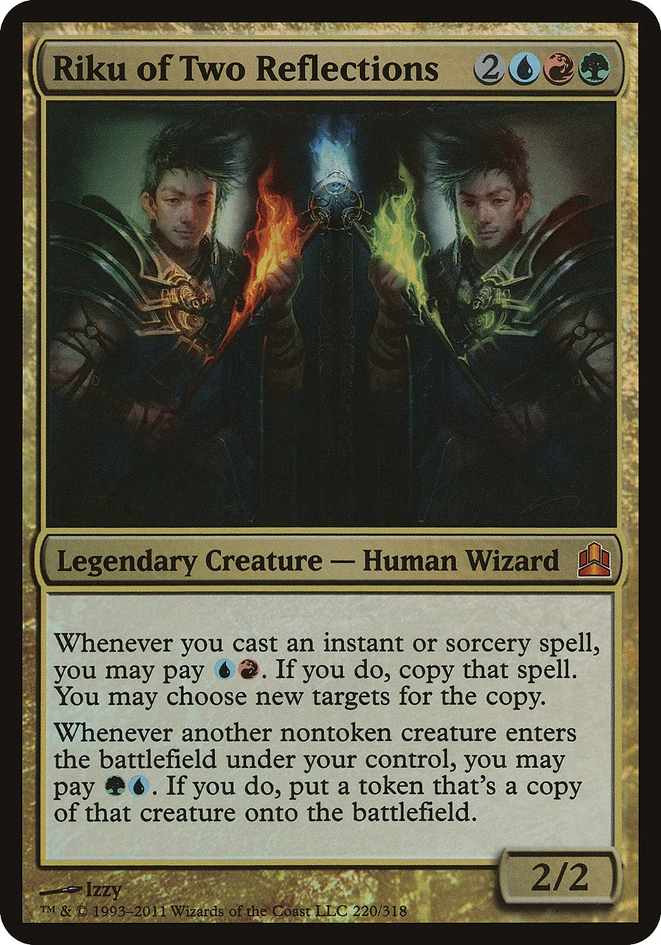 Riku of Two Reflections OCMD-220 Commander 2011 Oversized Magic card