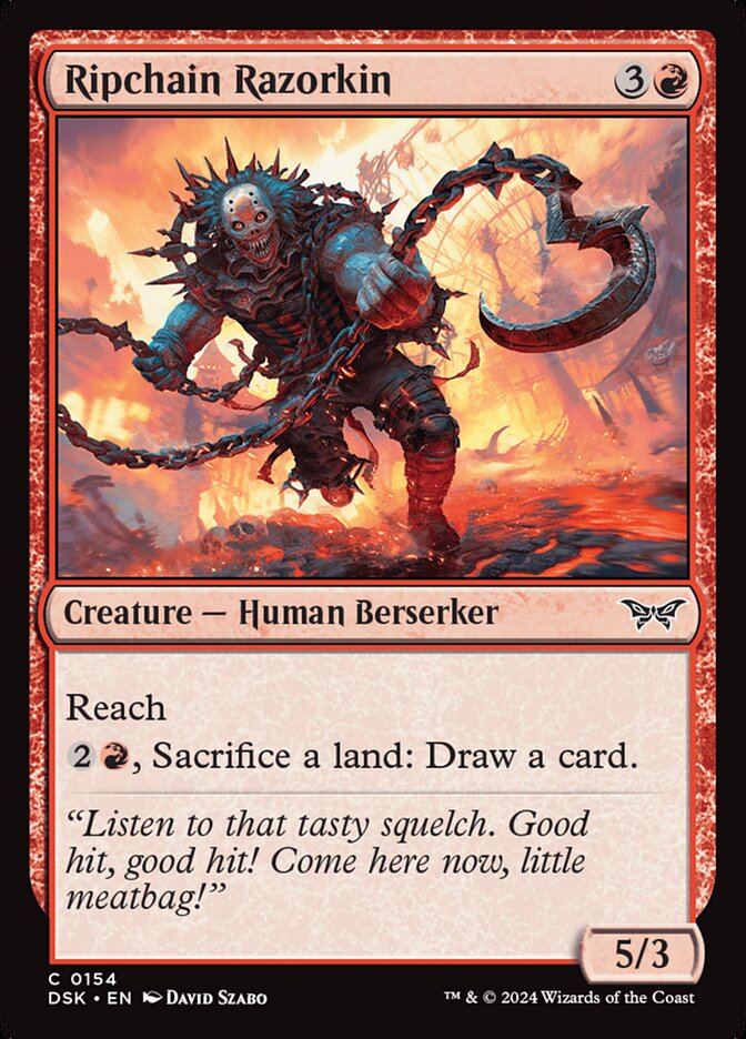 Ripchain Razorkin DSK-154 Duskmourn: House of Horror Magic card