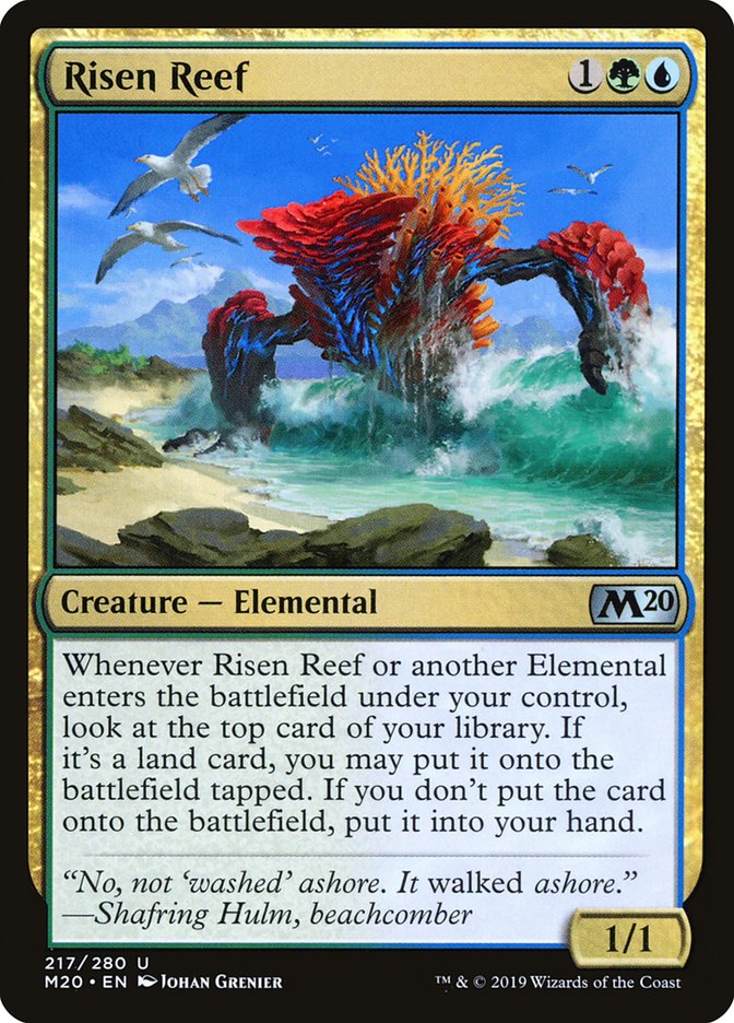 Risen Reef M20-217 Core Set 2020 Magic card