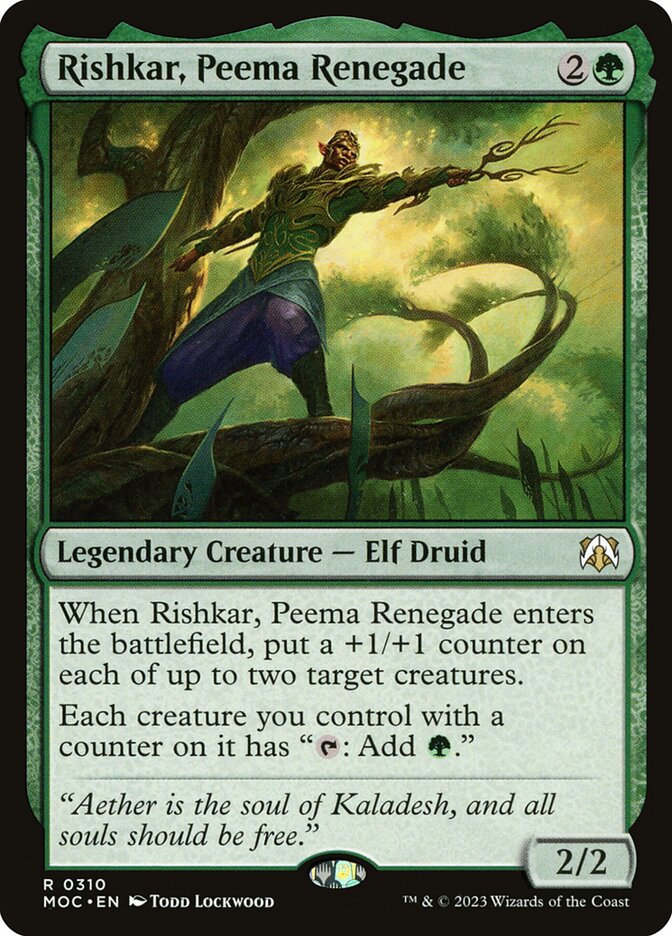 Rishkar, Peema Renegade MOC-310 March of the Machine Commander Magic card
