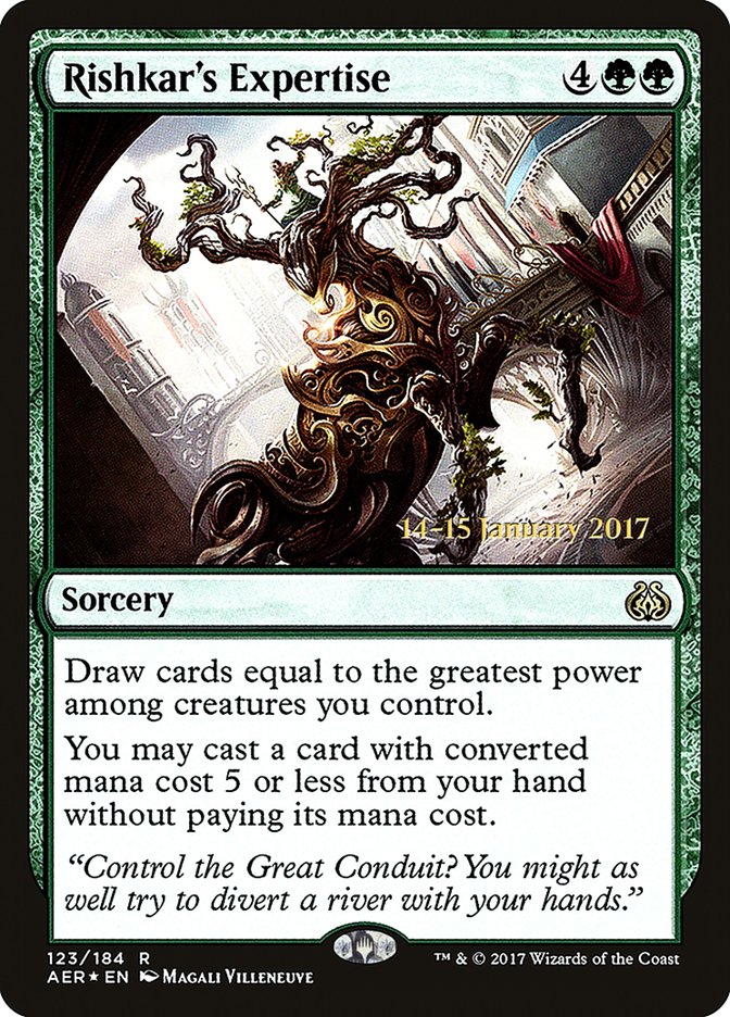Rishkar's Expertise PAER-123S Aether Revolt Promos Magic card