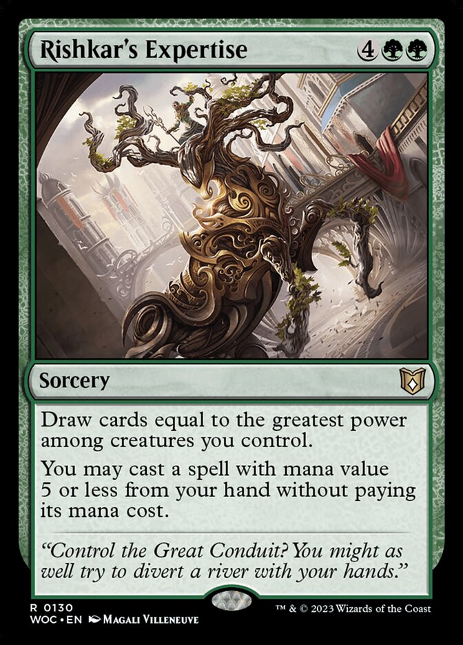 Rishkar's Expertise WOC-130 Wilds of Eldraine Commander Magic card