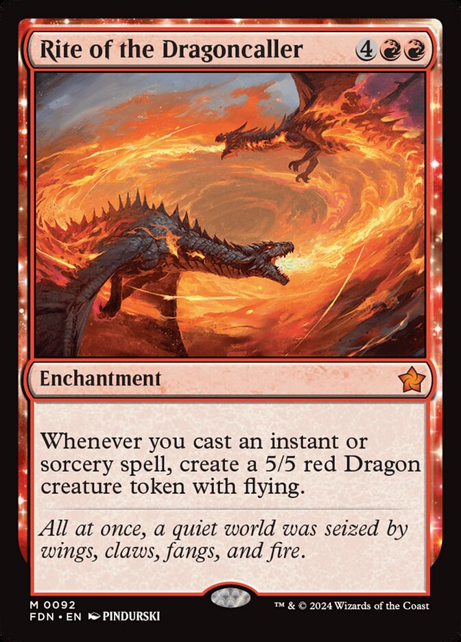 Rite of the Dragoncaller FDN-92 Foundations Magic card