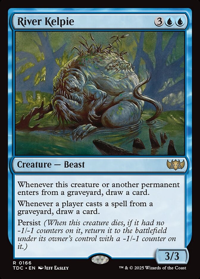 River Kelpie TDC-166 Tarkir: Dragonstorm Commander Magic card