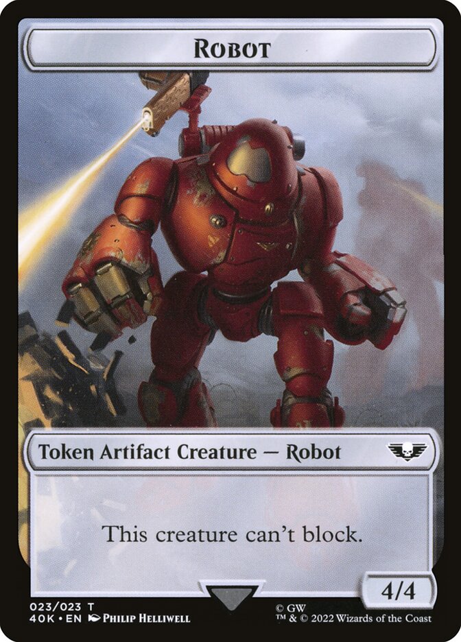 Robot T40K-23 Warhammer 40,000 Tokens Magic card