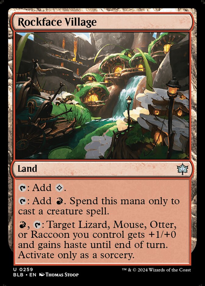 Rockface Village BLB-259 Bloomburrow Magic card