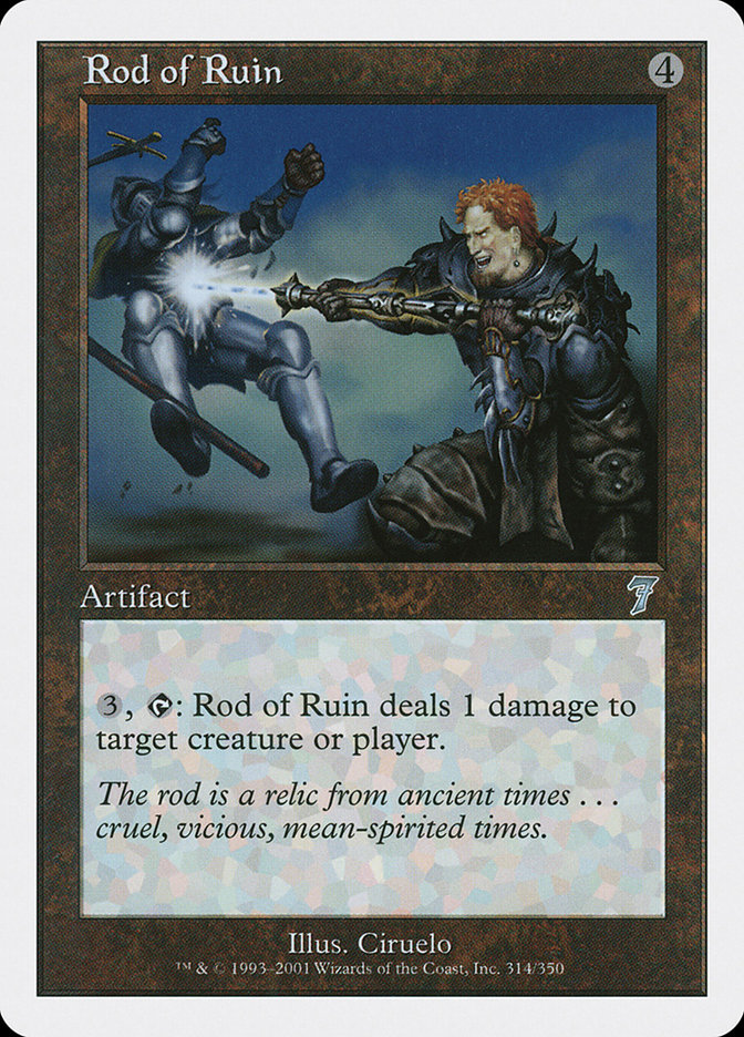 Rod of Ruin 7ED-314 Seventh Edition Magic card