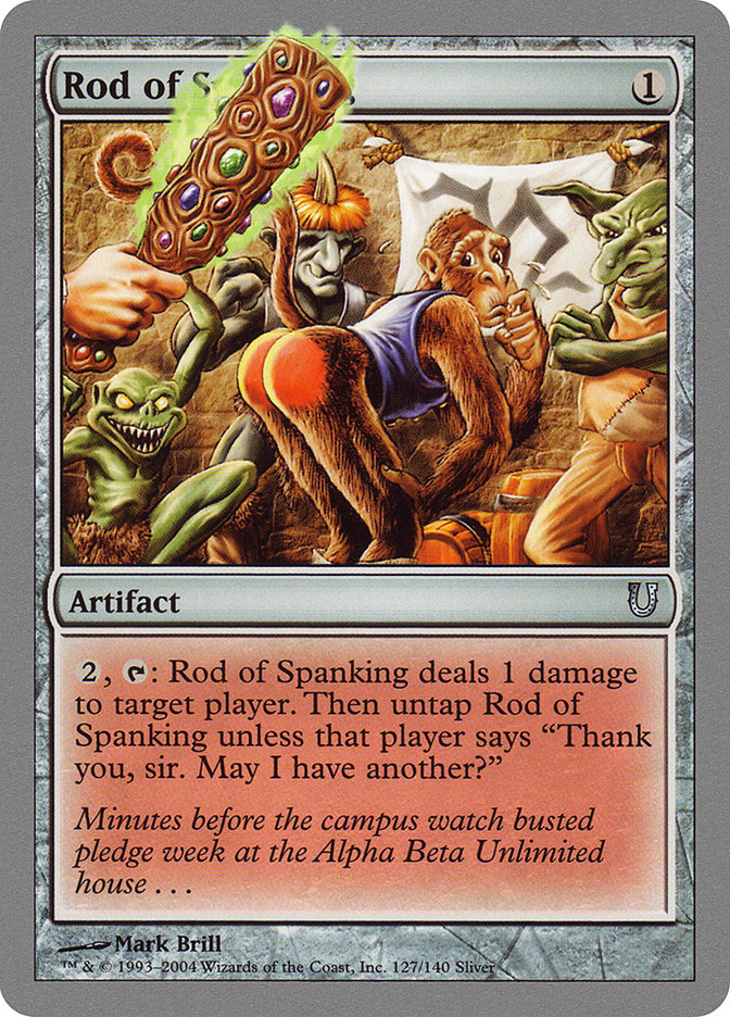 Rod of Spanking UNH-127 Unhinged Magic card